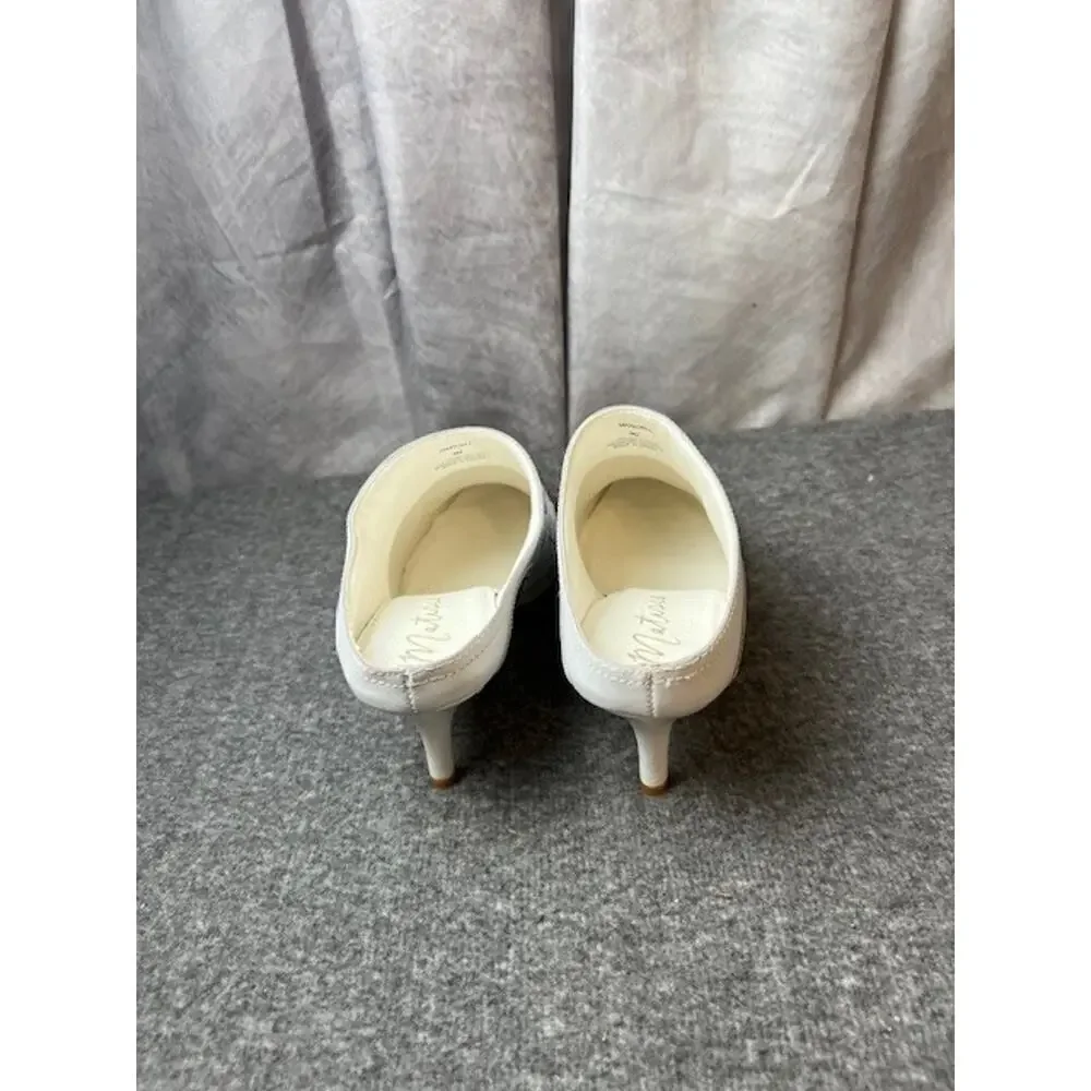 Matisse Marcell Mule Western Tooled Inlay Pointed Toe Women's Heel Size 9M White